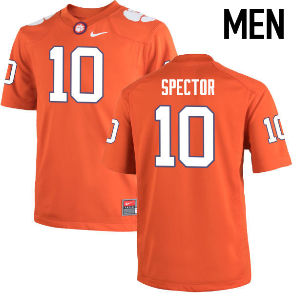 Men Clemson Tigers #10 Baylon Spector College Football Jerseys-Orange